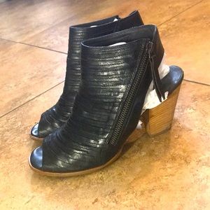 Paul Green Black Leather Booties, size 8, Used, $60 OBO
